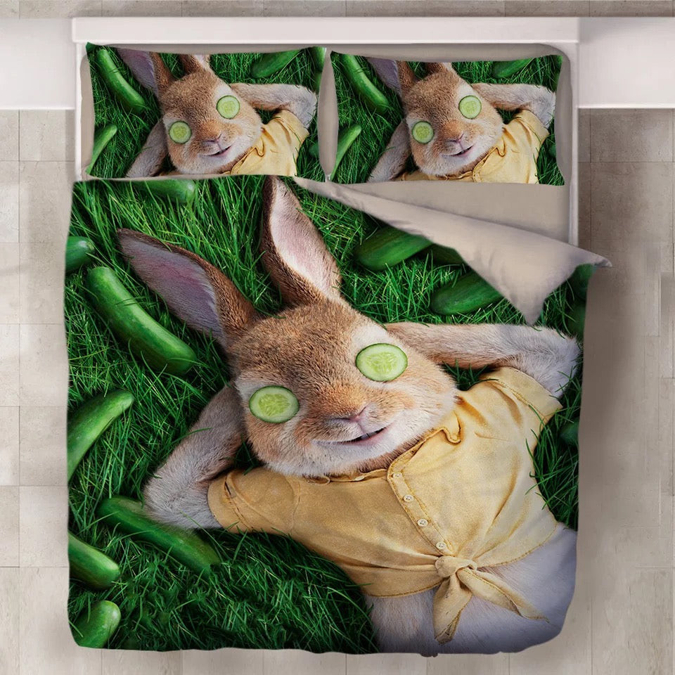 Peter Rabbit Duvet Cover Quilt Cover Pillowcase Bedding Set Bed Linen Home Bedroom Decor