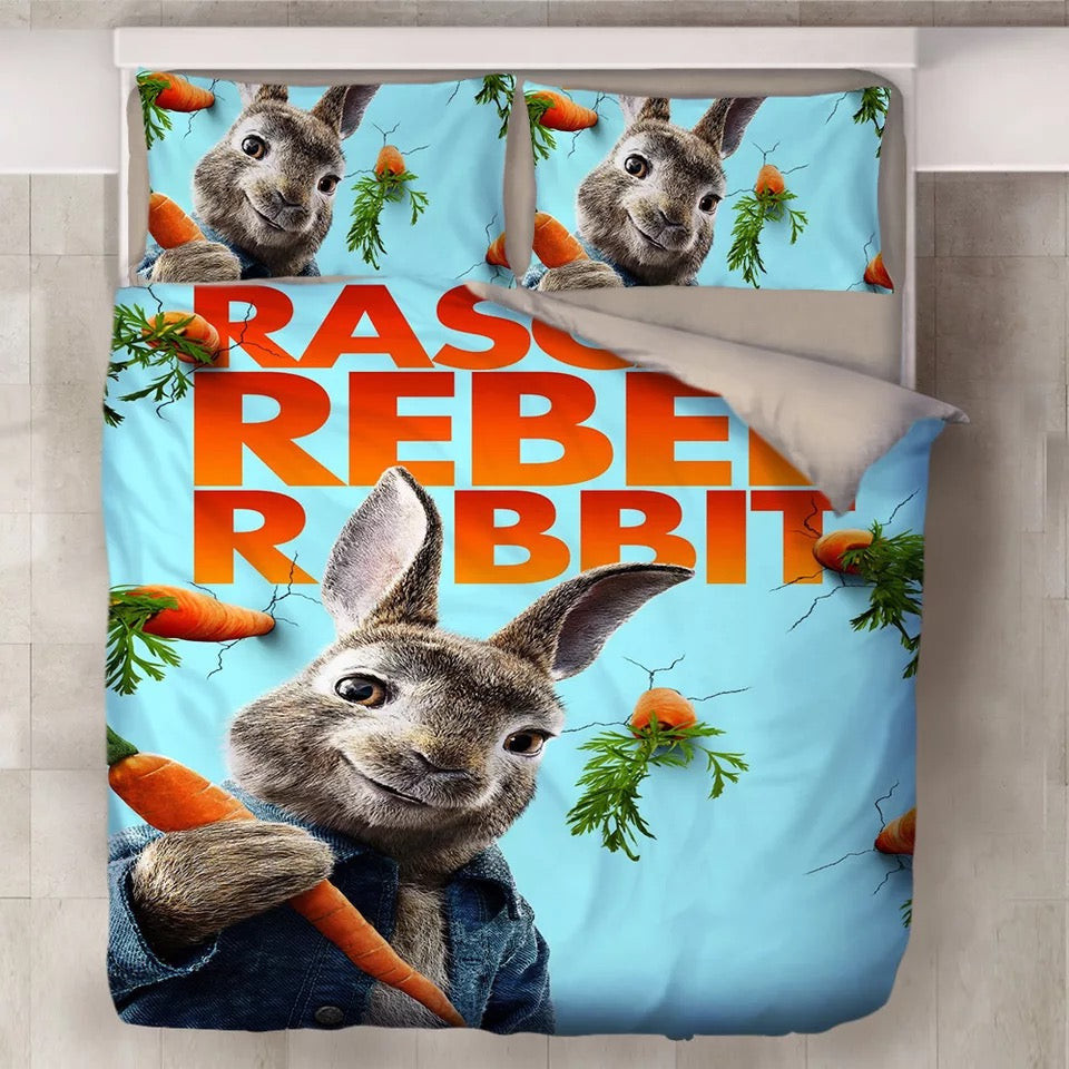 Peter Rabbit Duvet Cover Quilt Cover Pillowcase Bedding Set Bed Linen Home Bedroom Decor