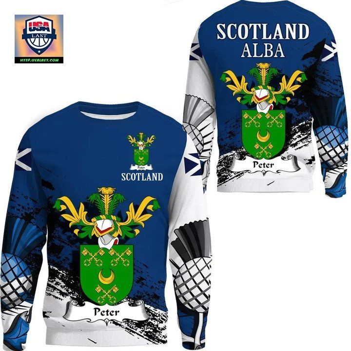 Peter Scottish Family Crest Scotland Special Sweater 