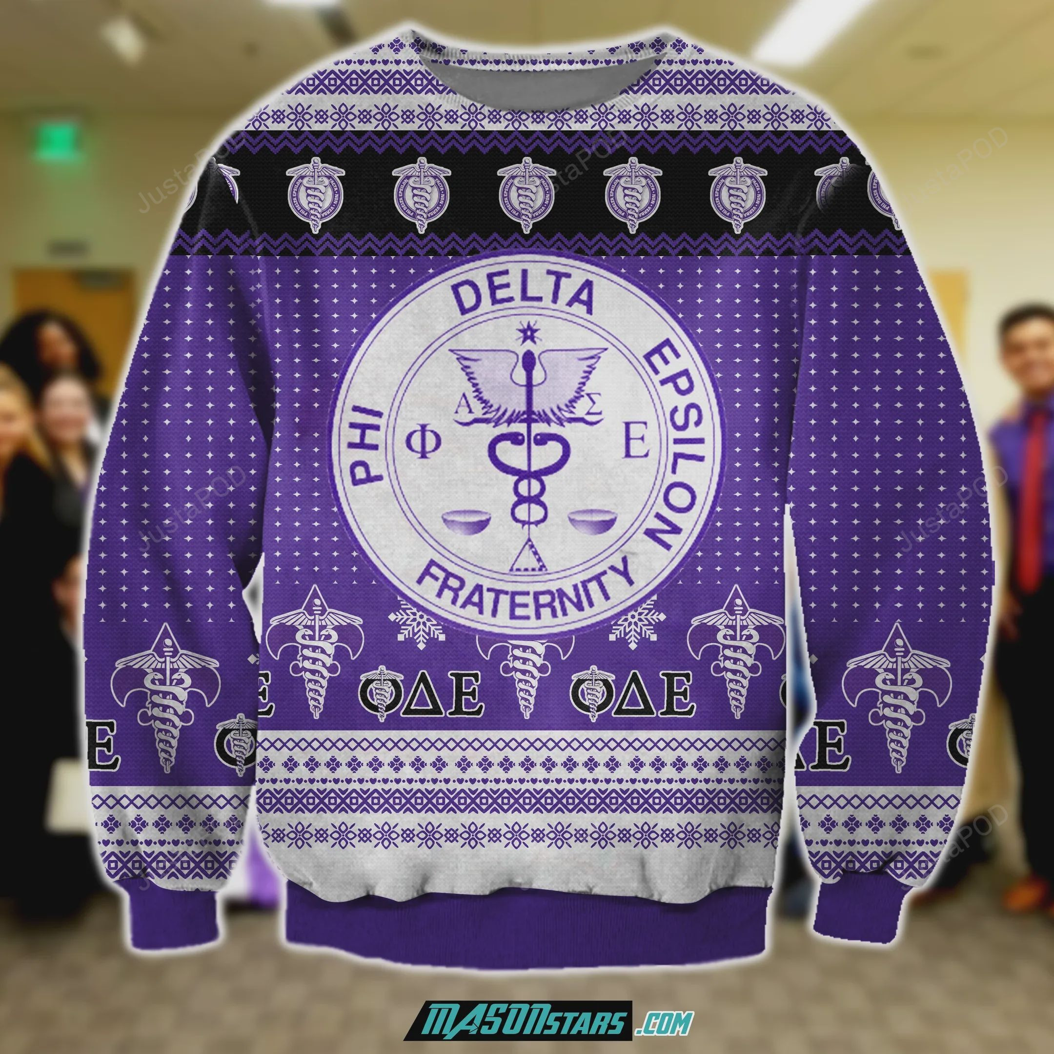 Phi Delta Epsilon 3D Print Ugly Christmas Sweater, Perfect Holiday Gift