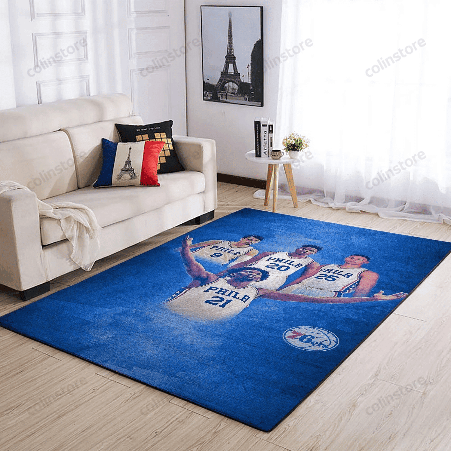 Philadelphia 76ers 3D Rectangle Area Rug – Full Print Carpet For Living Room & Bedroom Home Decor