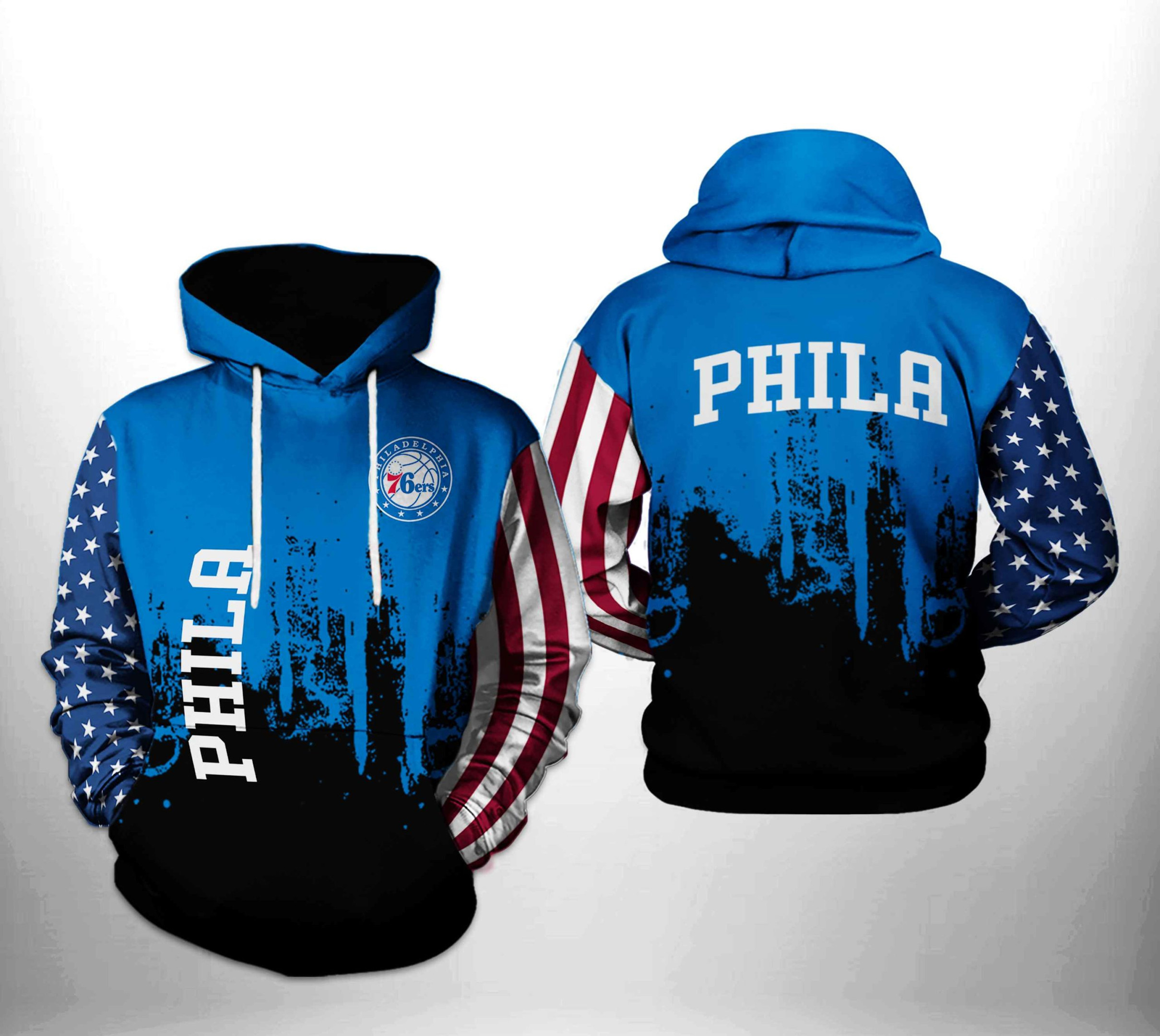Philadelphia 76Ers NBA Team US 3D All Over Print Hoodie & Zip Hoodie