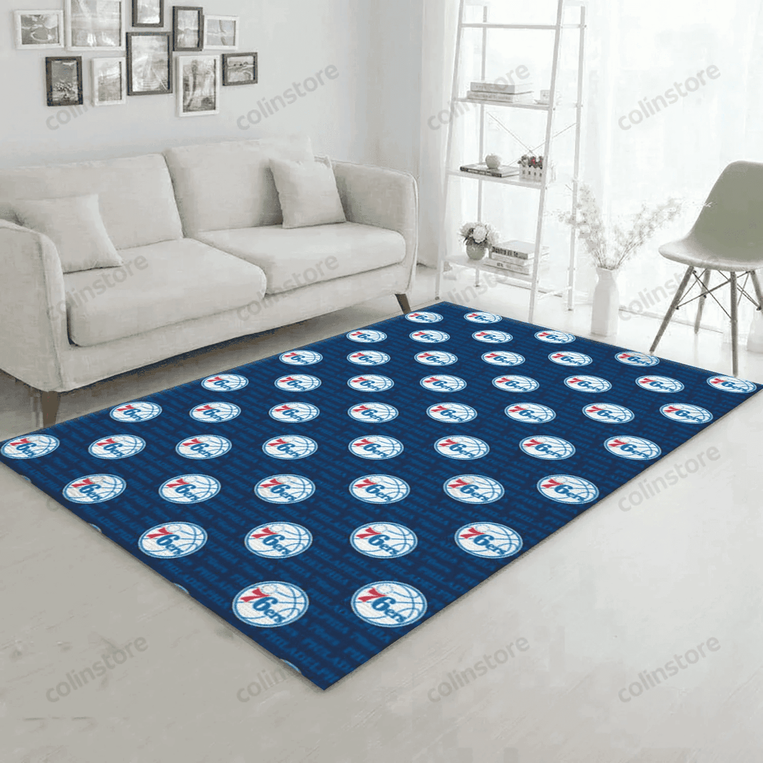 Philadelphia 76ers Patterns Rectangle Area Rug – Full Print Carpet For Living Room & Bedroom Home Decor