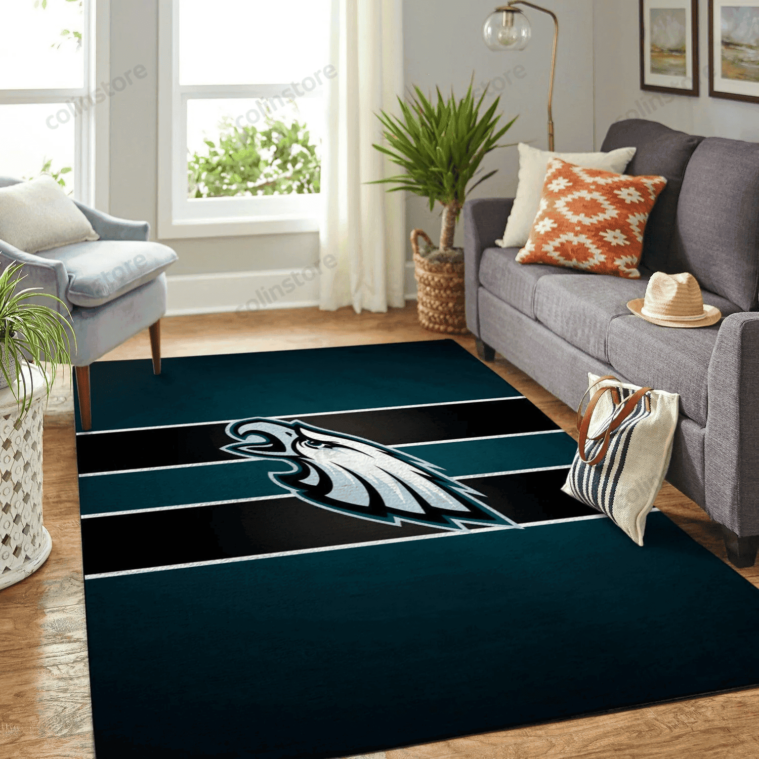 Philadelphia Eagles 3D Rectangle Area Rug – Full Print Carpet For Living Room & Bedroom Home Decor