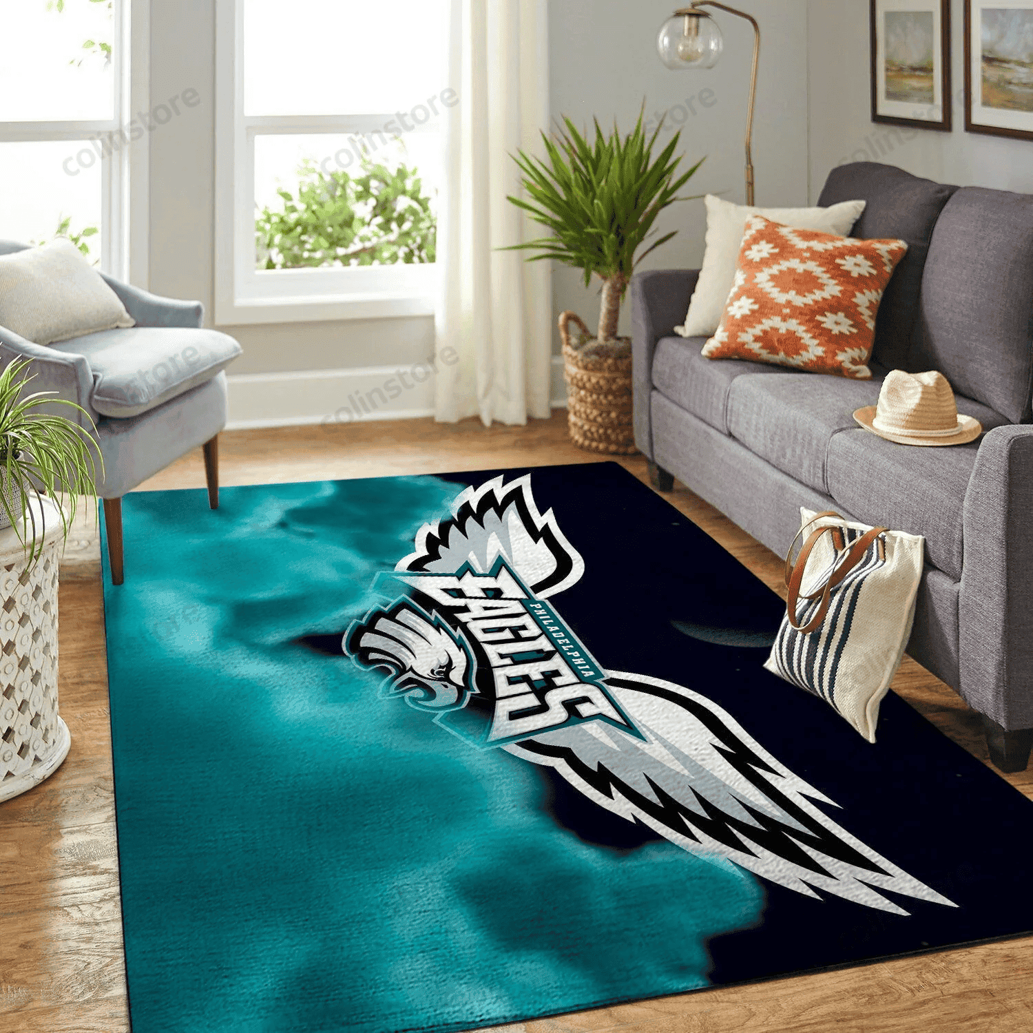 Philadelphia Eagles 3D Rectangle Area Rug – Full Print Carpet For Living Room & Bedroom Home Decor