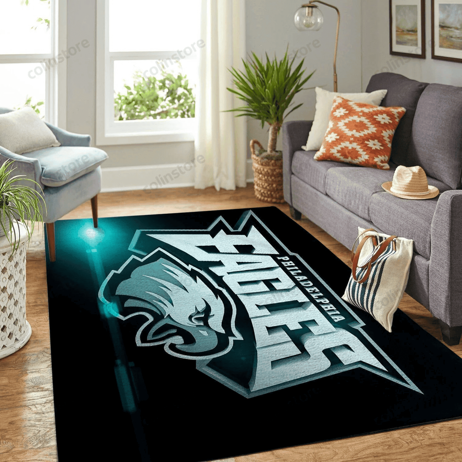 Philadelphia Eagles 3D Rectangle Area Rug – Full Print Carpet For Living Room & Bedroom Home Decor