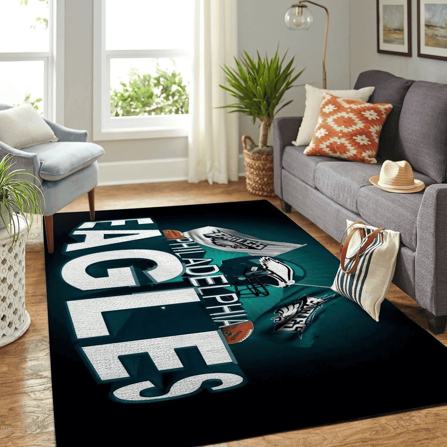 Philadelphia Eagles 3D Rectangle Area Rug – Full Print Carpet For Living Room & Bedroom Home Decor