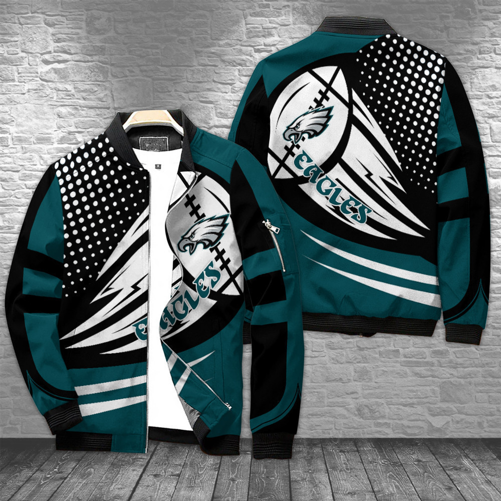 Philadelphia Eagles Bomber Jacket | NFL Team Jacket for Men & Women | Football Fan Gift