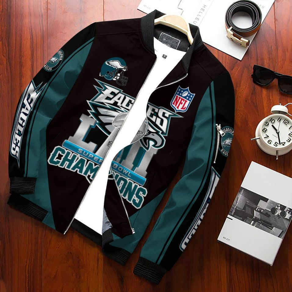 Philadelphia Eagles Bomber Jacket | NFL Team Jacket for Men & Women | Football Fan Gift