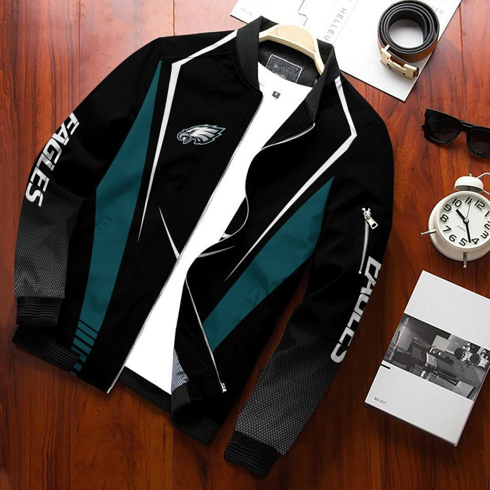 Philadelphia Eagles Bomber Jacket | NFL Team Jacket for Men & Women | Football Fan Gift