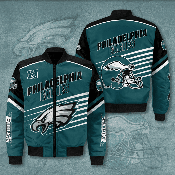 Philadelphia Eagles Bomber Jacket | NFL Team Jacket for Men & Women | Football Fan Gift