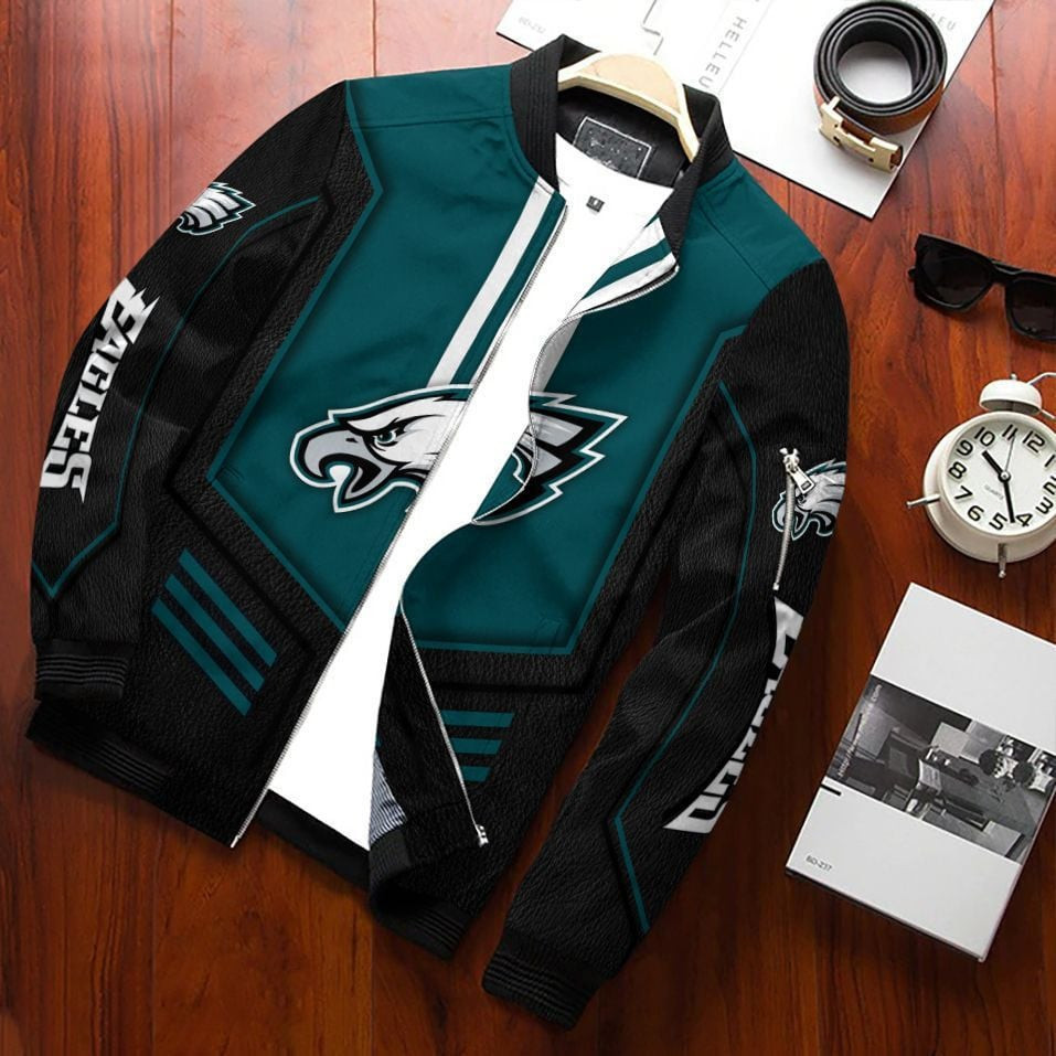 Philadelphia Eagles Bomber Jacket | NFL Team Jacket for Men & Women | Football Fan Gift
