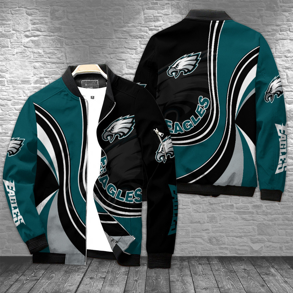Philadelphia Eagles Bomber Jacket | NFL Team Jacket for Men & Women | Football Fan Gift