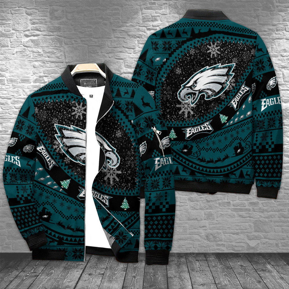 Philadelphia Eagles Bomber Jacket | NFL Team Jacket for Men & Women | Football Fan Gift
