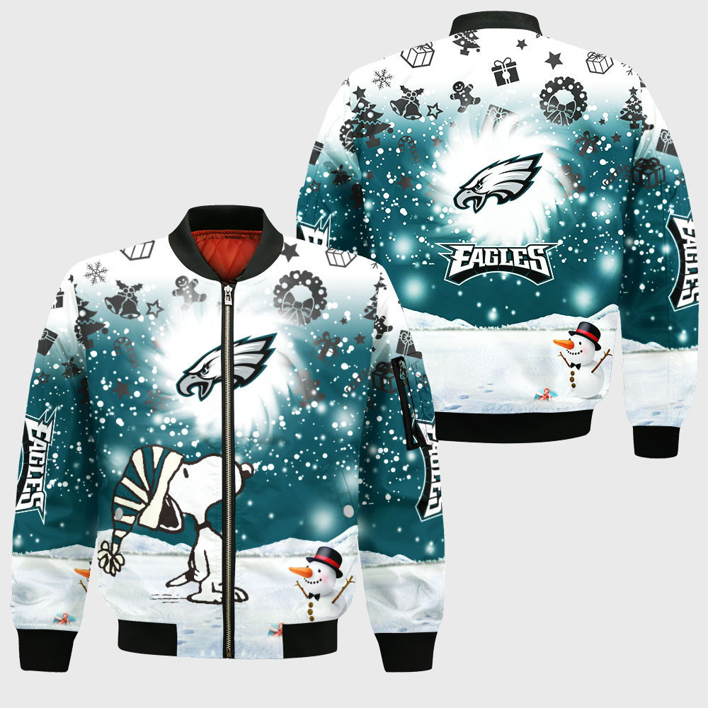 Philadelphia Eagles Bomber Jacket | NFL Team Jacket for Men & Women | Football Fan Gift