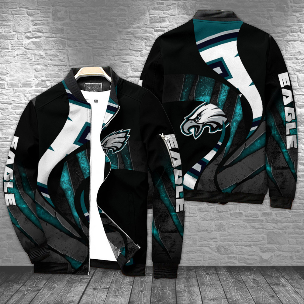 Philadelphia Eagles Bomber Jacket | NFL Team Jacket for Men & Women | Football Fan Gift