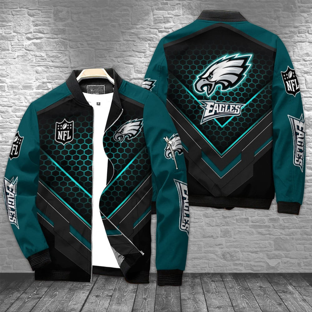 Philadelphia Eagles Bomber Jacket | NFL Team Jacket for Men & Women | Football Fan Gift