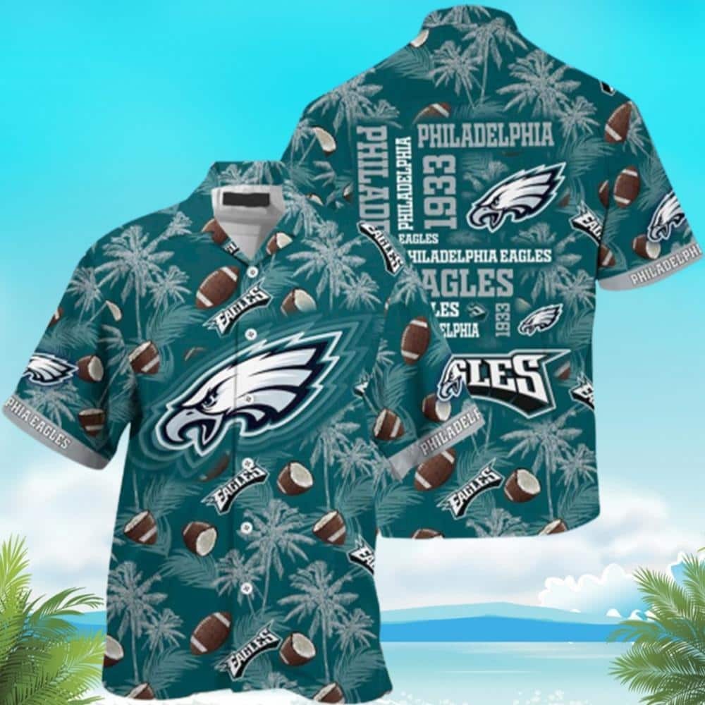 Philadelphia Eagles Football Paradise Aloha Hawaiian Shirt for Men & Women