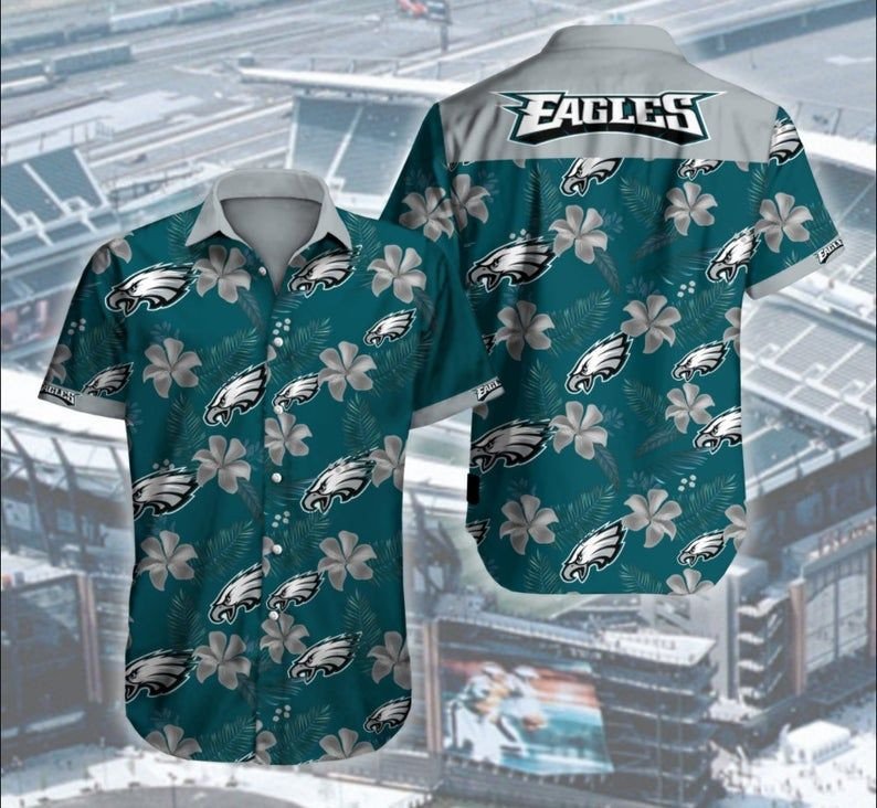 Philadelphia Eagles Hibiscus Pride Aloha Hawaiian Shirt for Men & Women