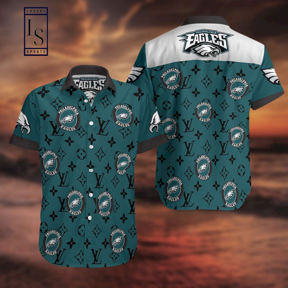 Philadelphia Eagles Luxury Logo Aloha Hawaiian Shirt for Men & Women