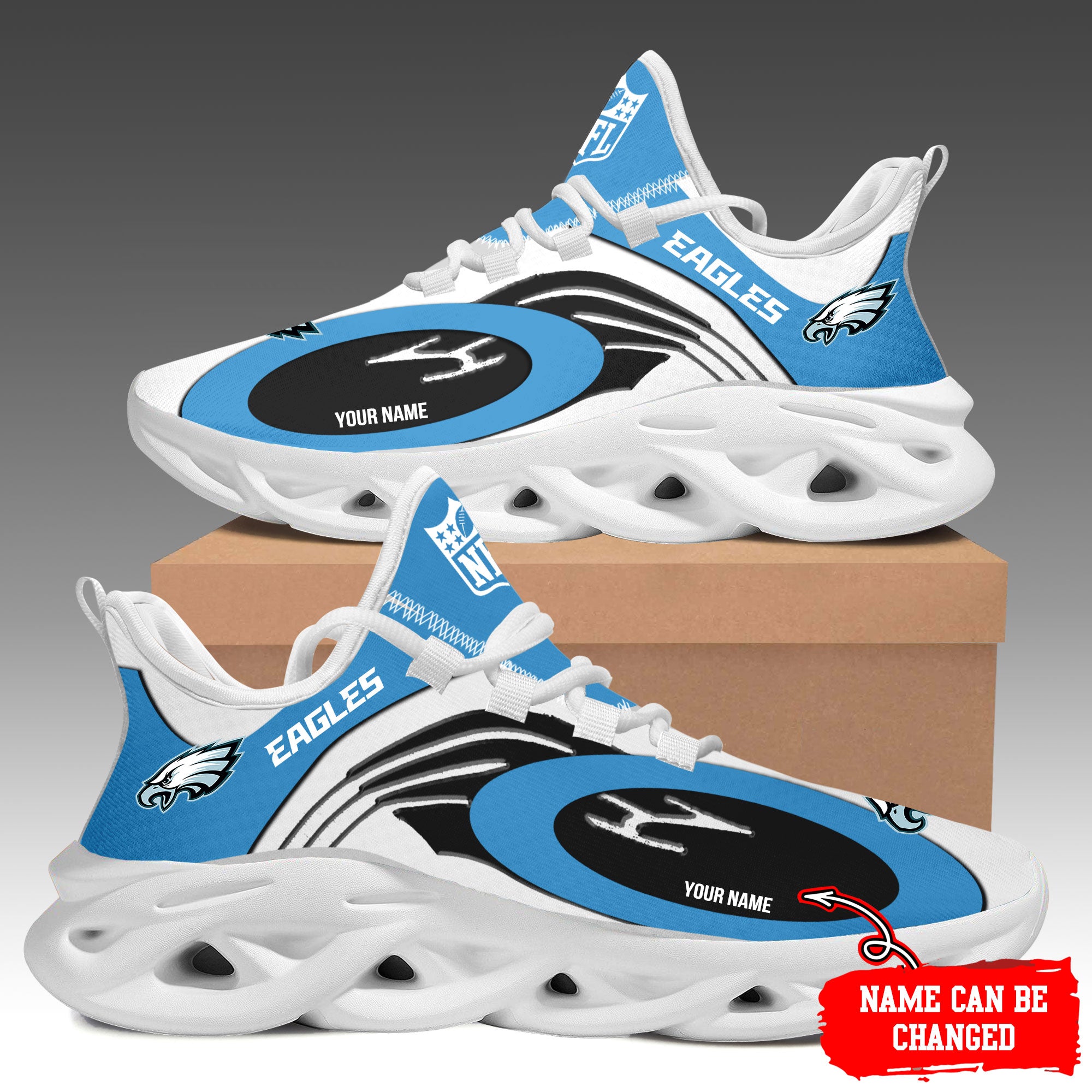 Philadelphia Eagles Max Soul Shoes Sneakers for Men And Women – NFL Football Fan Shoes, Team Sneakers