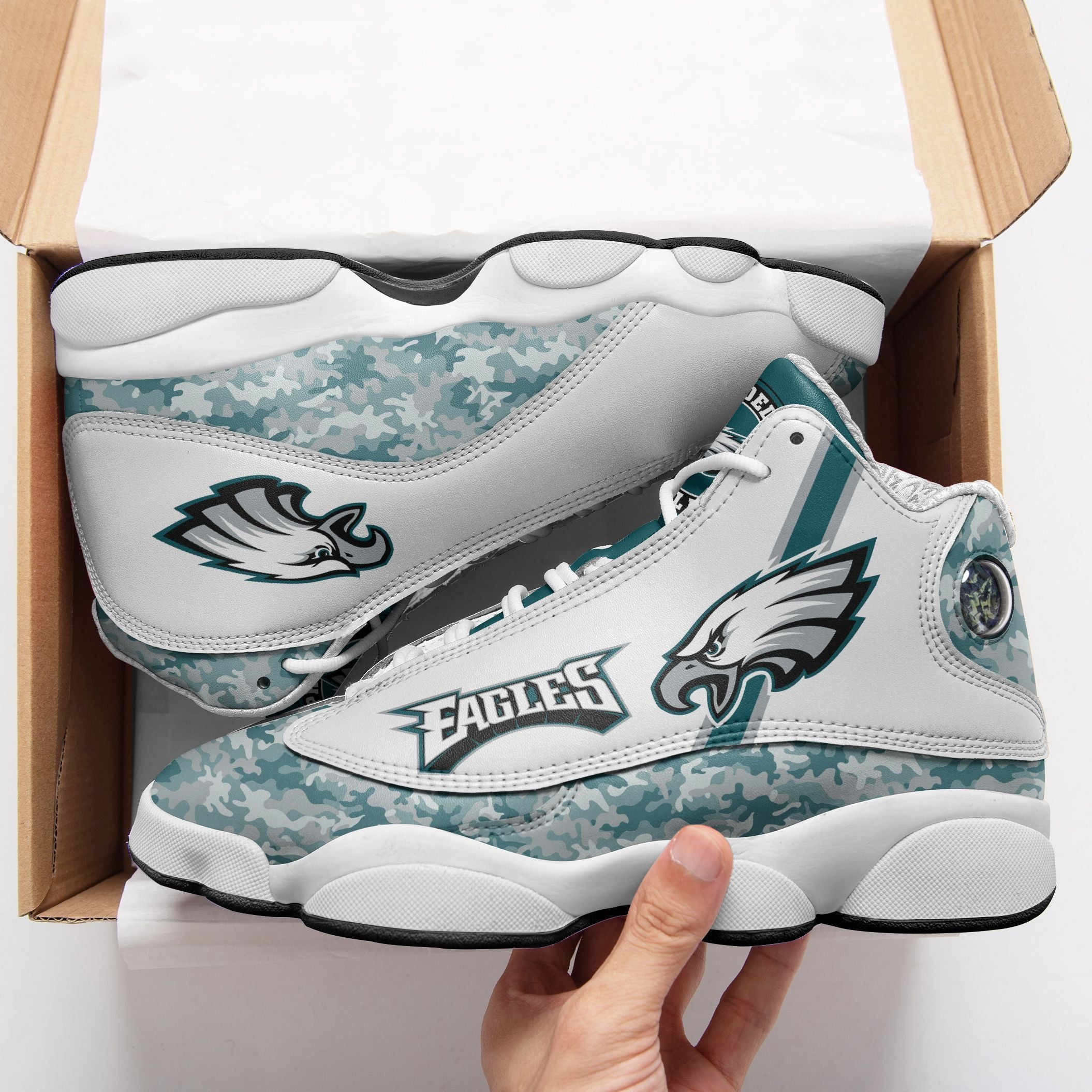 Philadelphia Eagles NFL JD13 Sneakers Shoes for Men & Women | Custom Fan Gift
