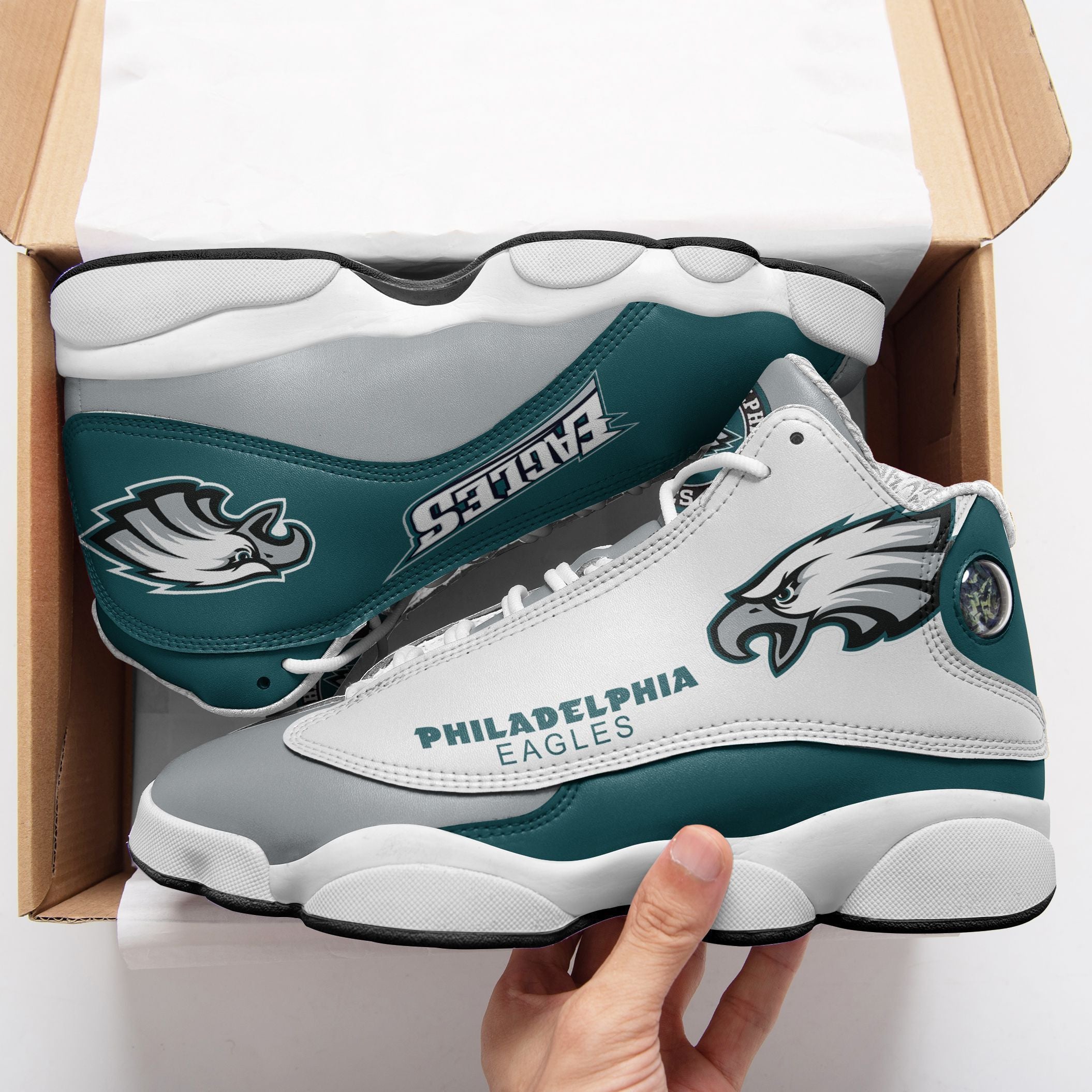 Philadelphia Eagles NFL JD13 Sneakers Shoes for Men & Women | Custom Fan Gift