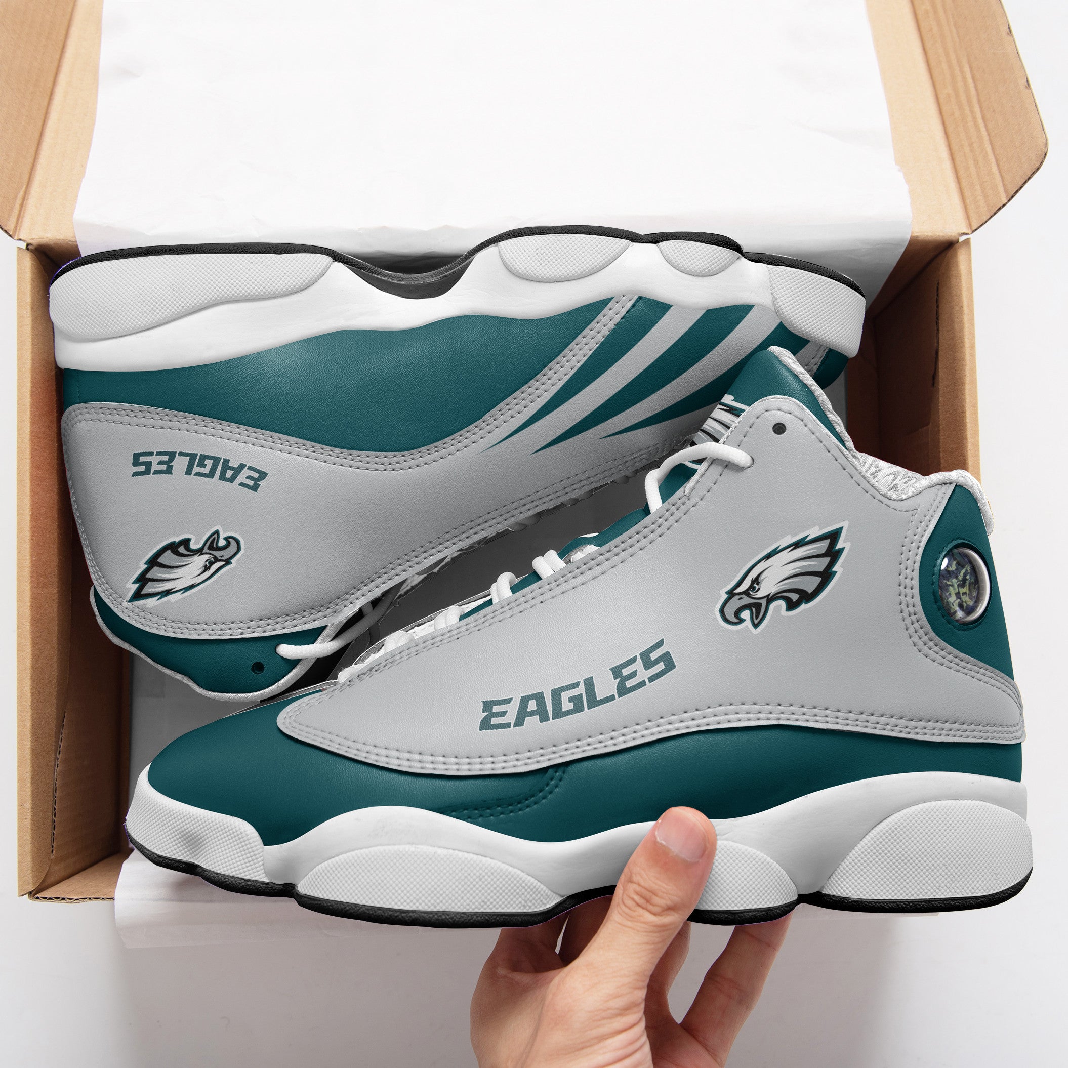 Philadelphia Eagles NFL JD13 Sneakers Shoes for Men & Women | Custom Fan Gift