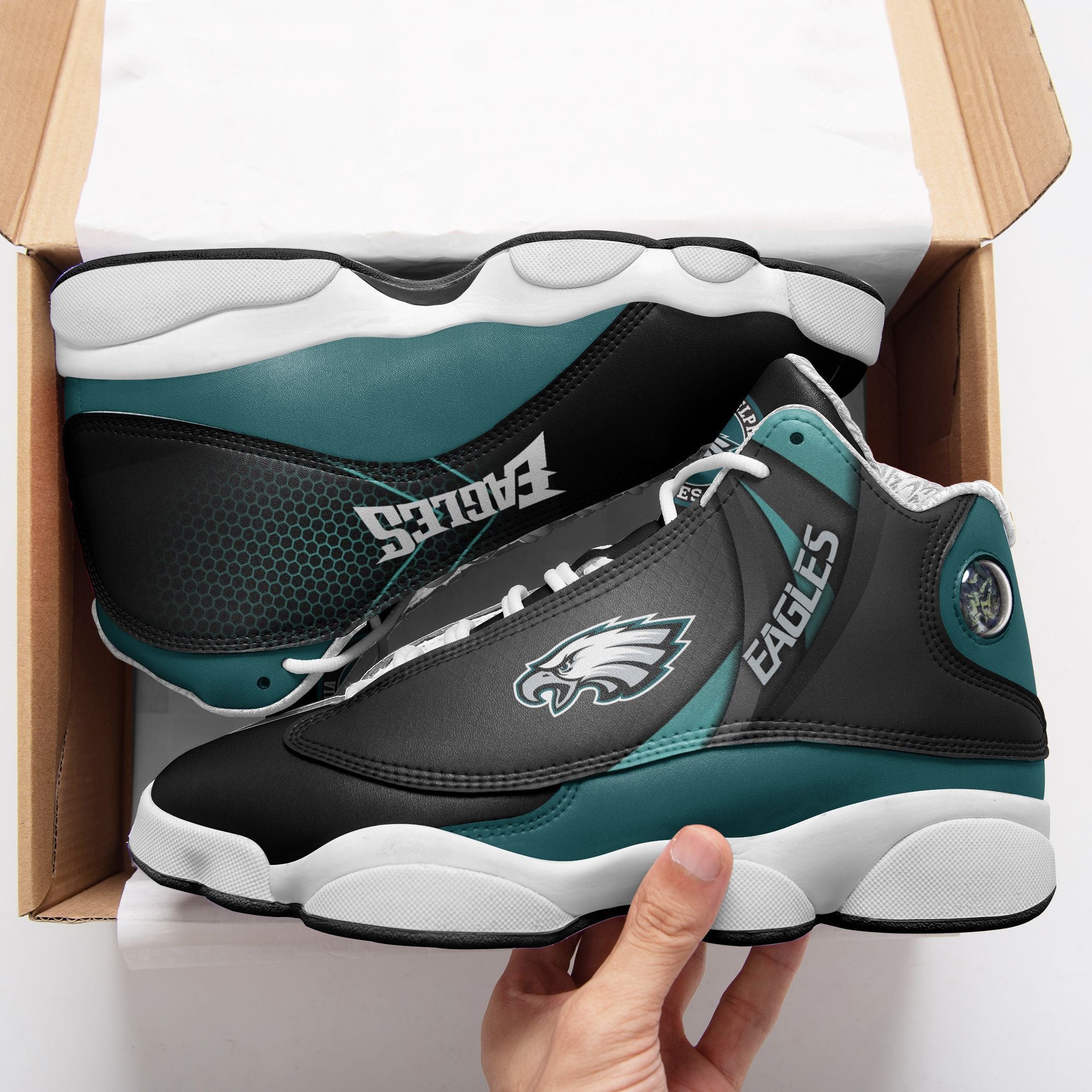 Philadelphia Eagles NFL JD13 Sneakers Shoes for Men & Women | Custom Fan Gift