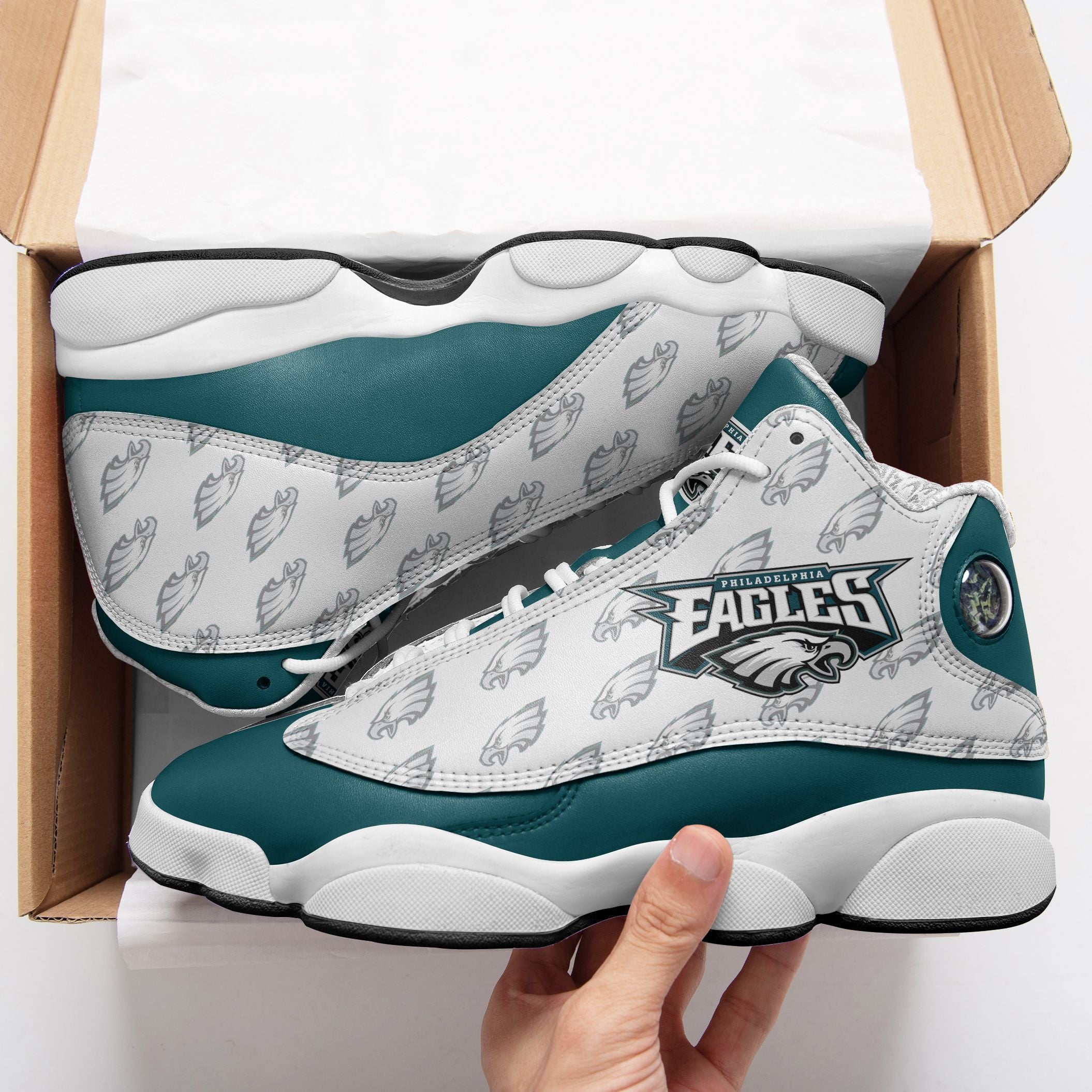Philadelphia Eagles NFL JD13 Sneakers Shoes for Men & Women | Custom Fan Gift