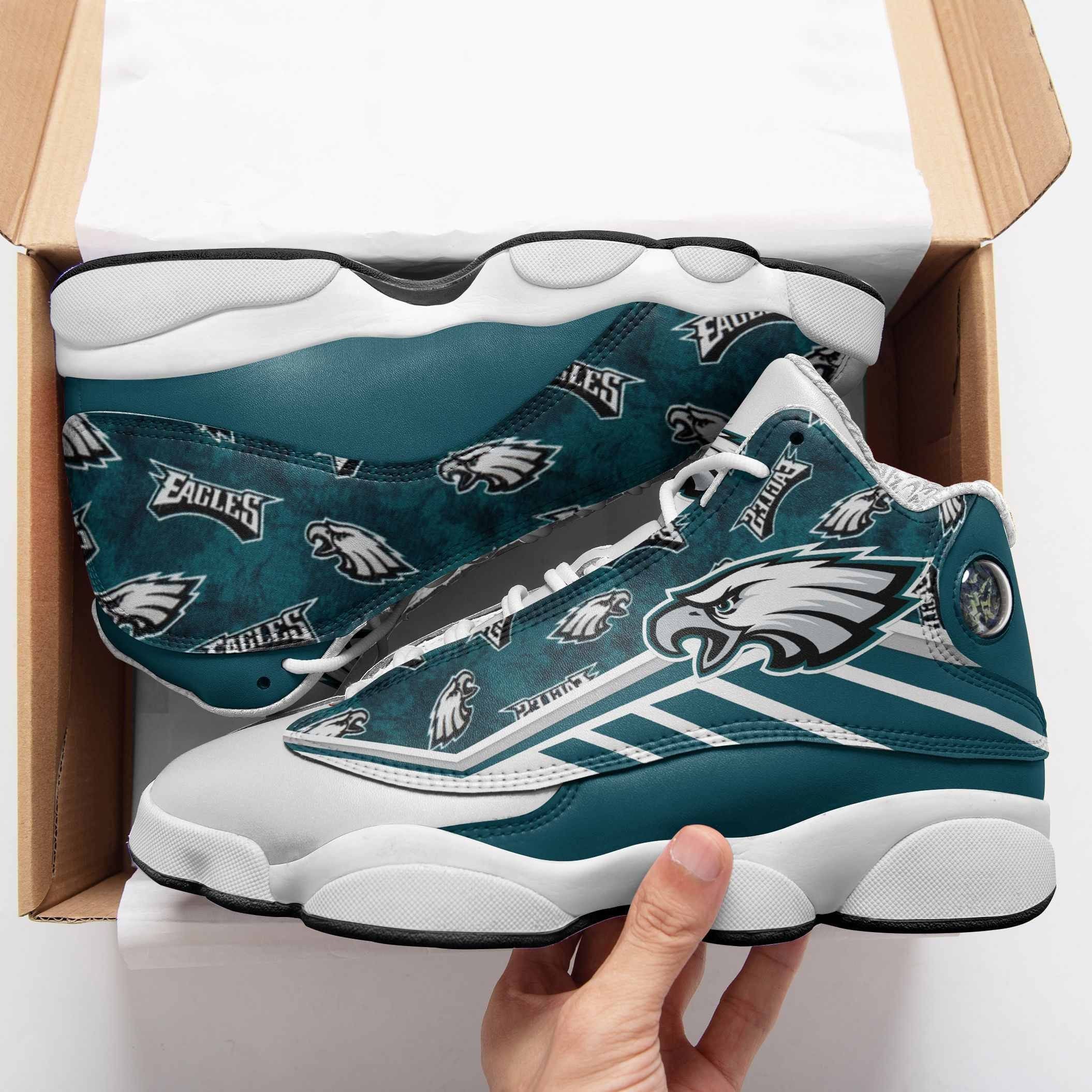 Philadelphia Eagles NFL JD13 Sneakers Shoes for Men & Women | Custom Fan Gift