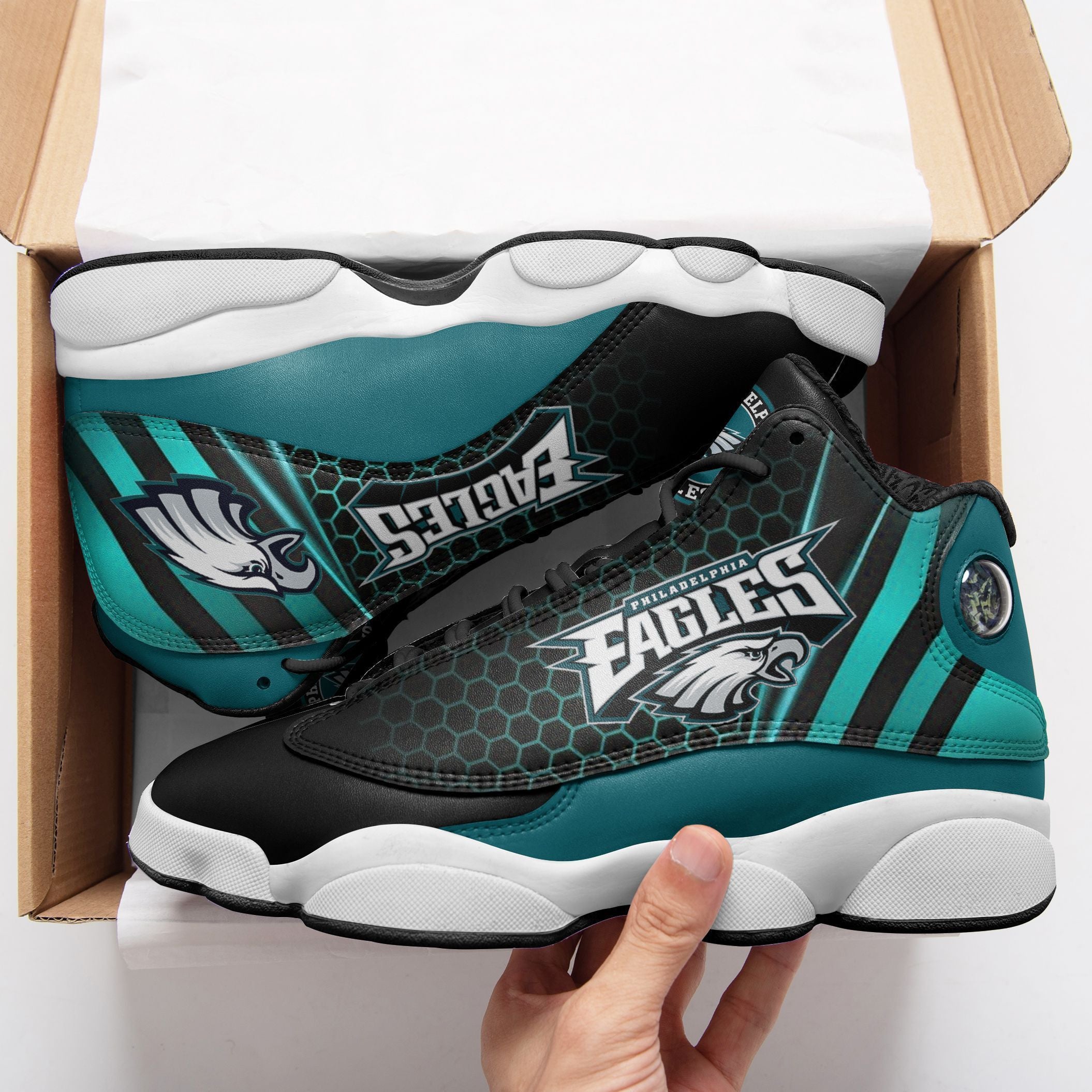 Philadelphia Eagles NFL JD13 Sneakers Shoes for Men & Women | Custom Fan Gift