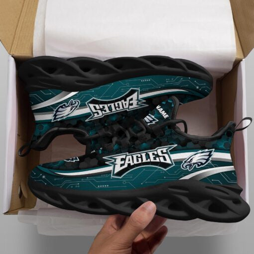 Philadelphia Eagles NFL Max Soul Shoes Sneakers for Men And Women – NFL Football Fan Shoes, Team Sneakers