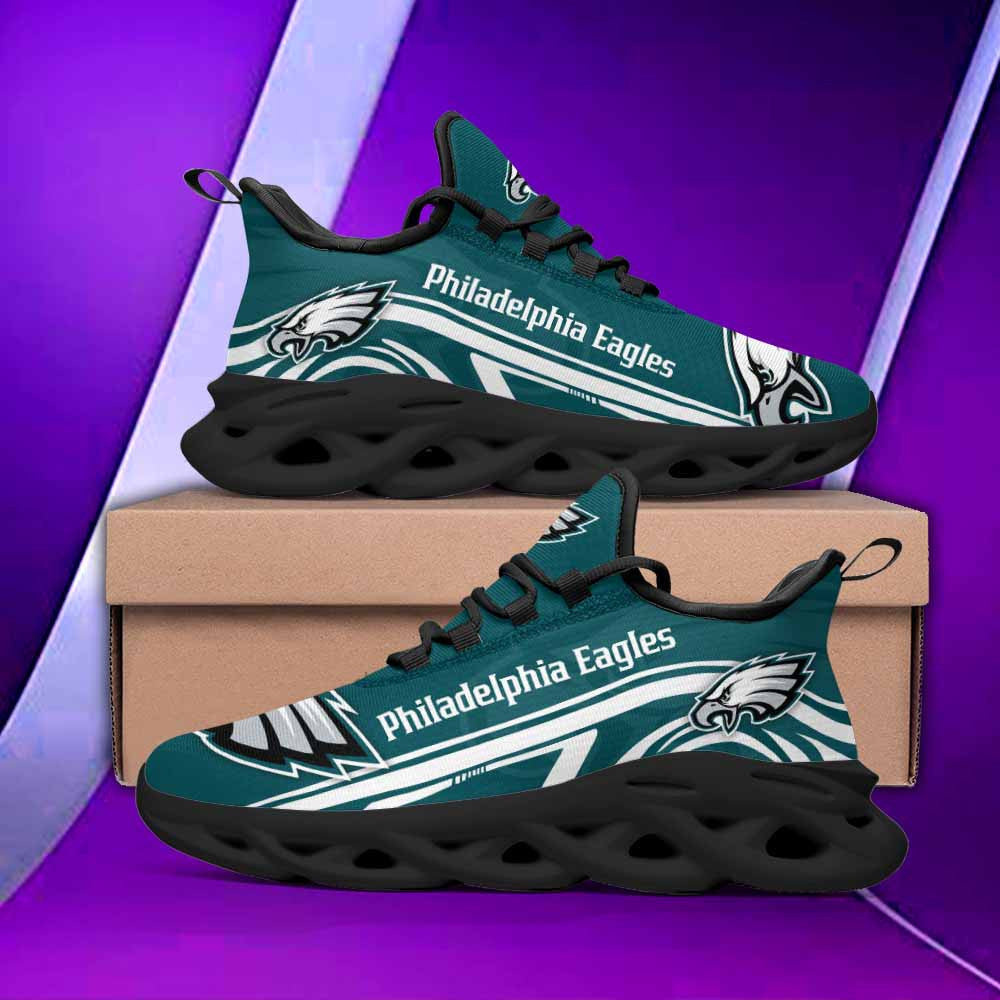 Philadelphia Eagles NFL Max Soul Shoes Sneakers for Men And Women – NFL Football Fan Shoes, Team Sneakers
