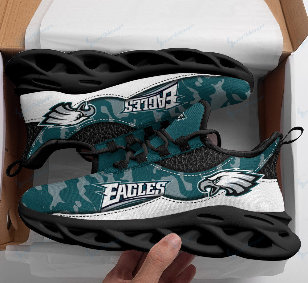 Philadelphia Eagles NFL Max Soul Shoes Sneakers for Men And Women – NFL Football Fan Shoes, Team Sneakers