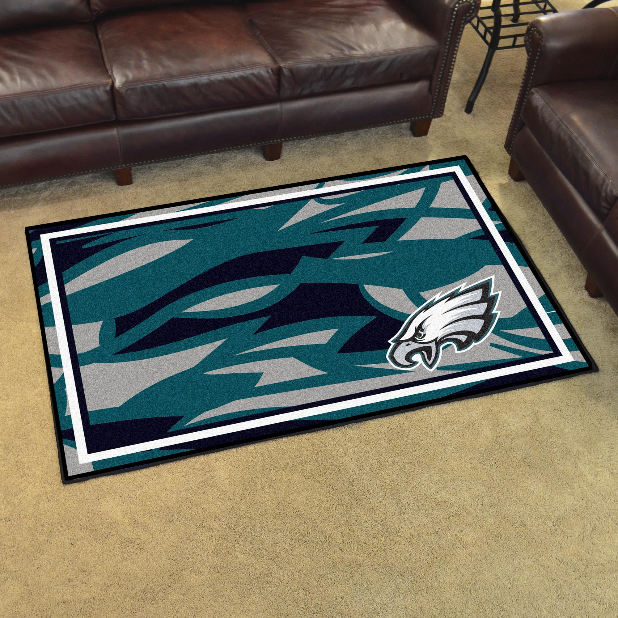 Philadelphia Eagles Plush Rectangle Area Rug – Full Print Carpet For Living Room & Bedroom Home Decor