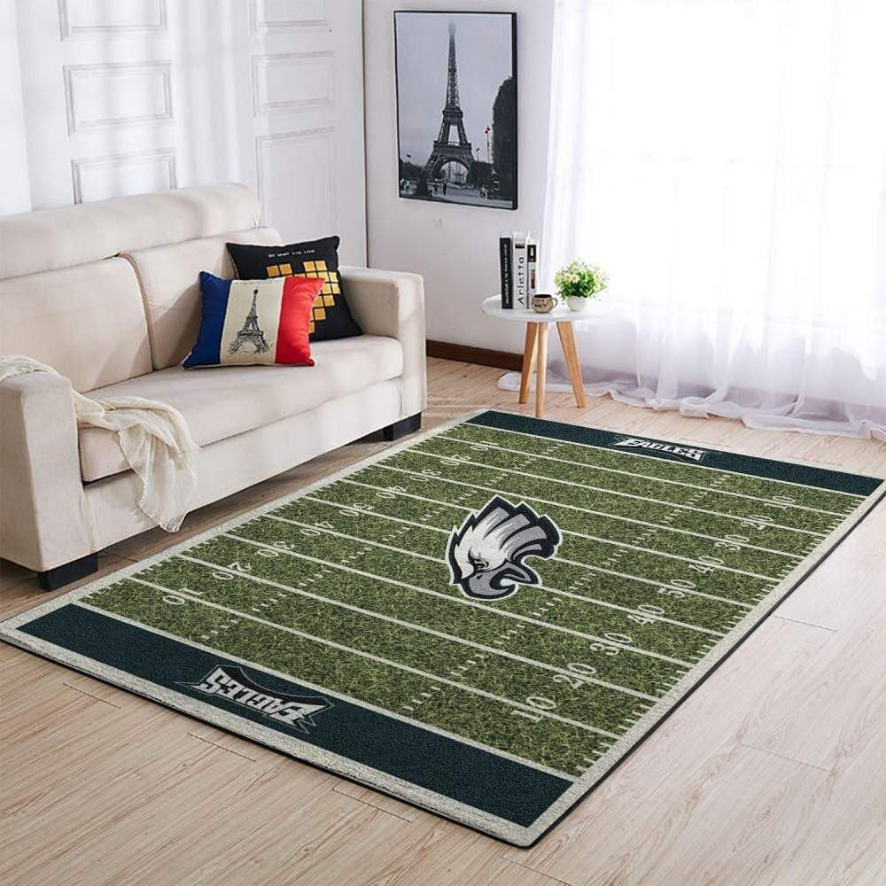Philadelphia Eagles Rectangle Area Rug – Full Print Carpet For Living Room & Bedroom Home Decor
