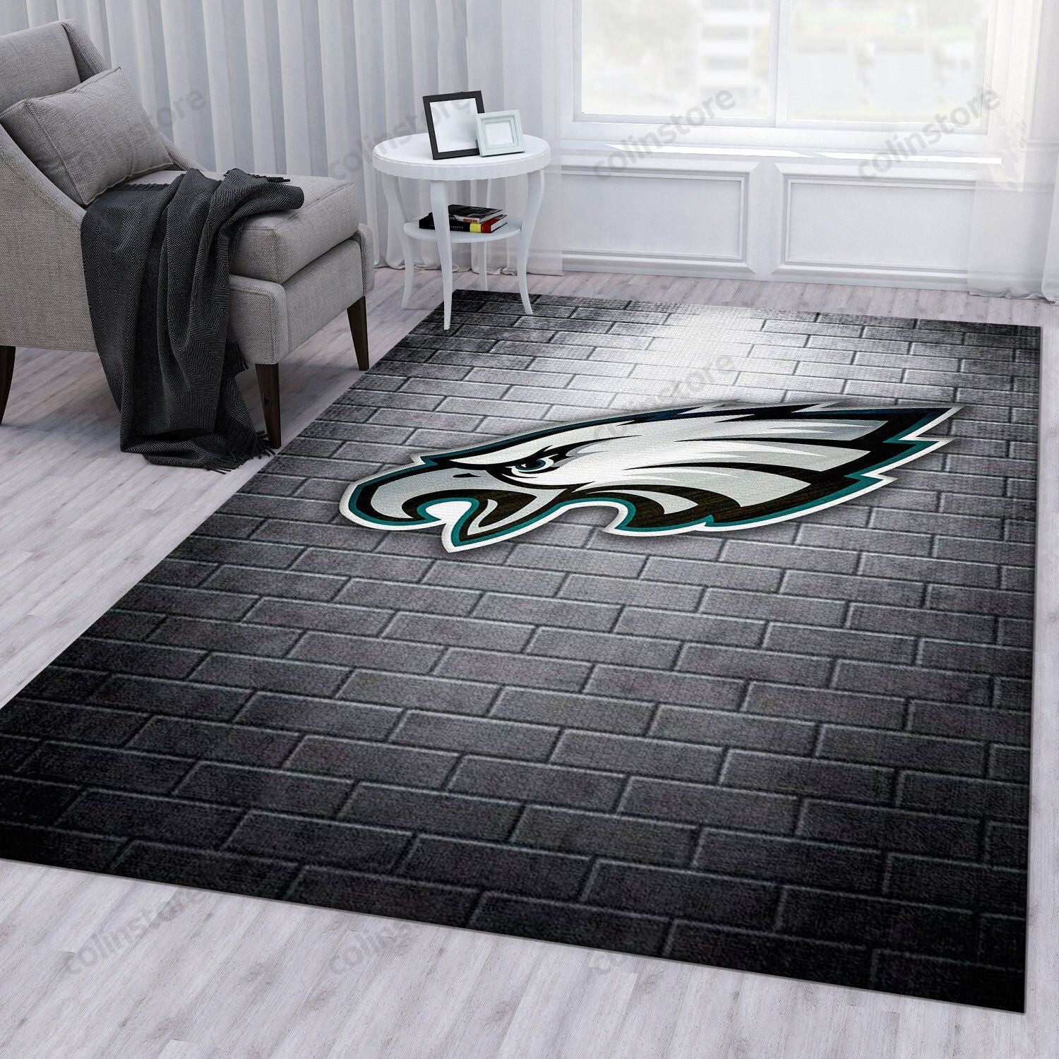Philadelphia Eagles Rectangle Area Rug – Full Print Carpet For Living Room & Bedroom Home Decor