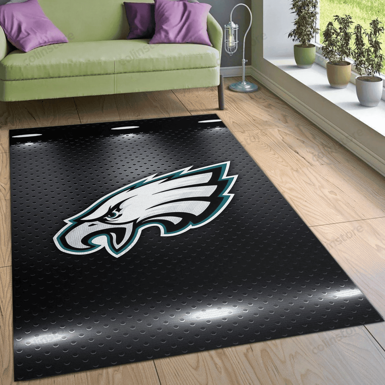 Philadelphia Eagles Rectangle Area Rug – Full Print Carpet For Living Room & Bedroom Home Decor