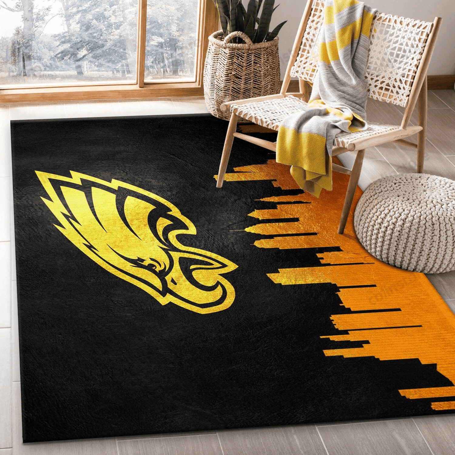 Philadelphia Eagles Rectangle Area Rug – Full Print Carpet For Living Room & Bedroom Home Decor