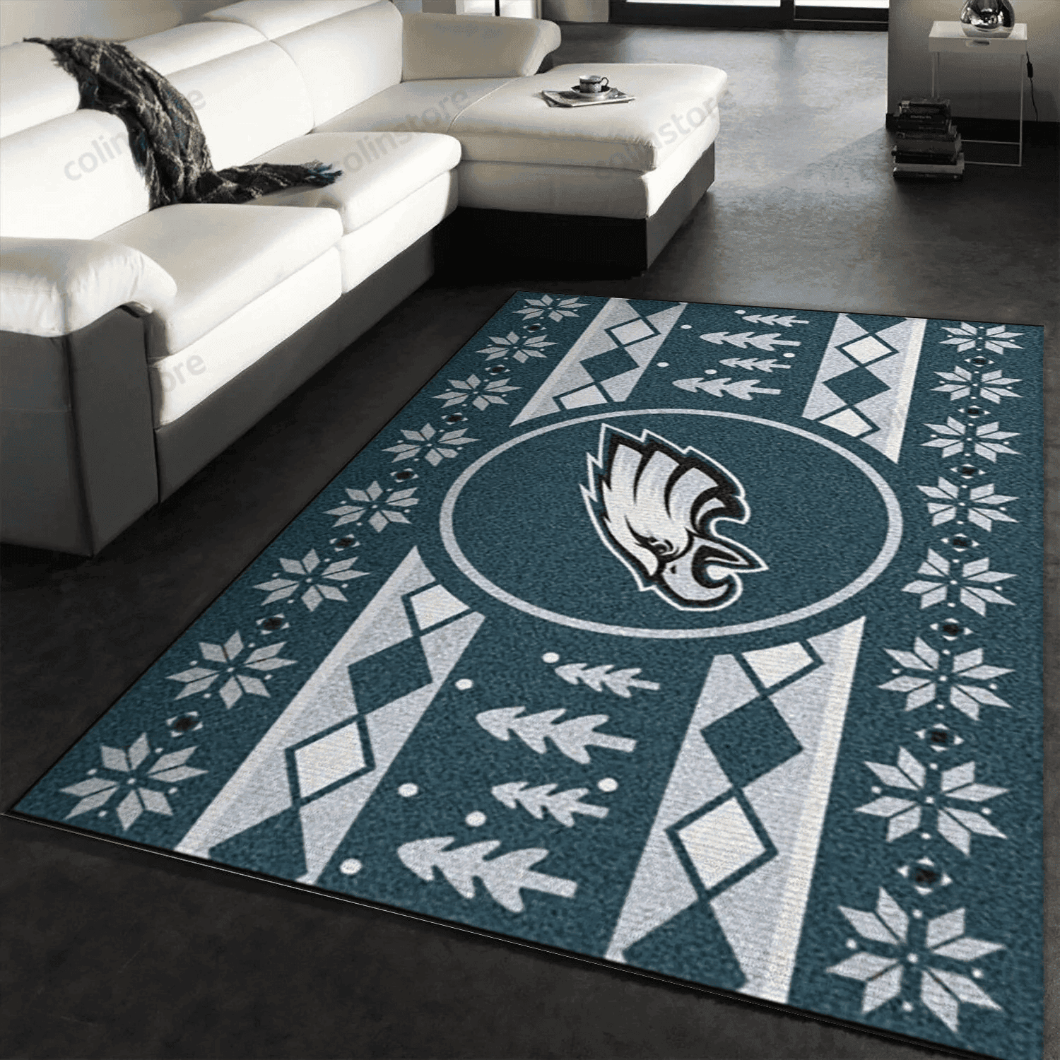 Philadelphia Eagles Rectangle Area Rug – Full Print Carpet For Living Room & Bedroom Home Decor
