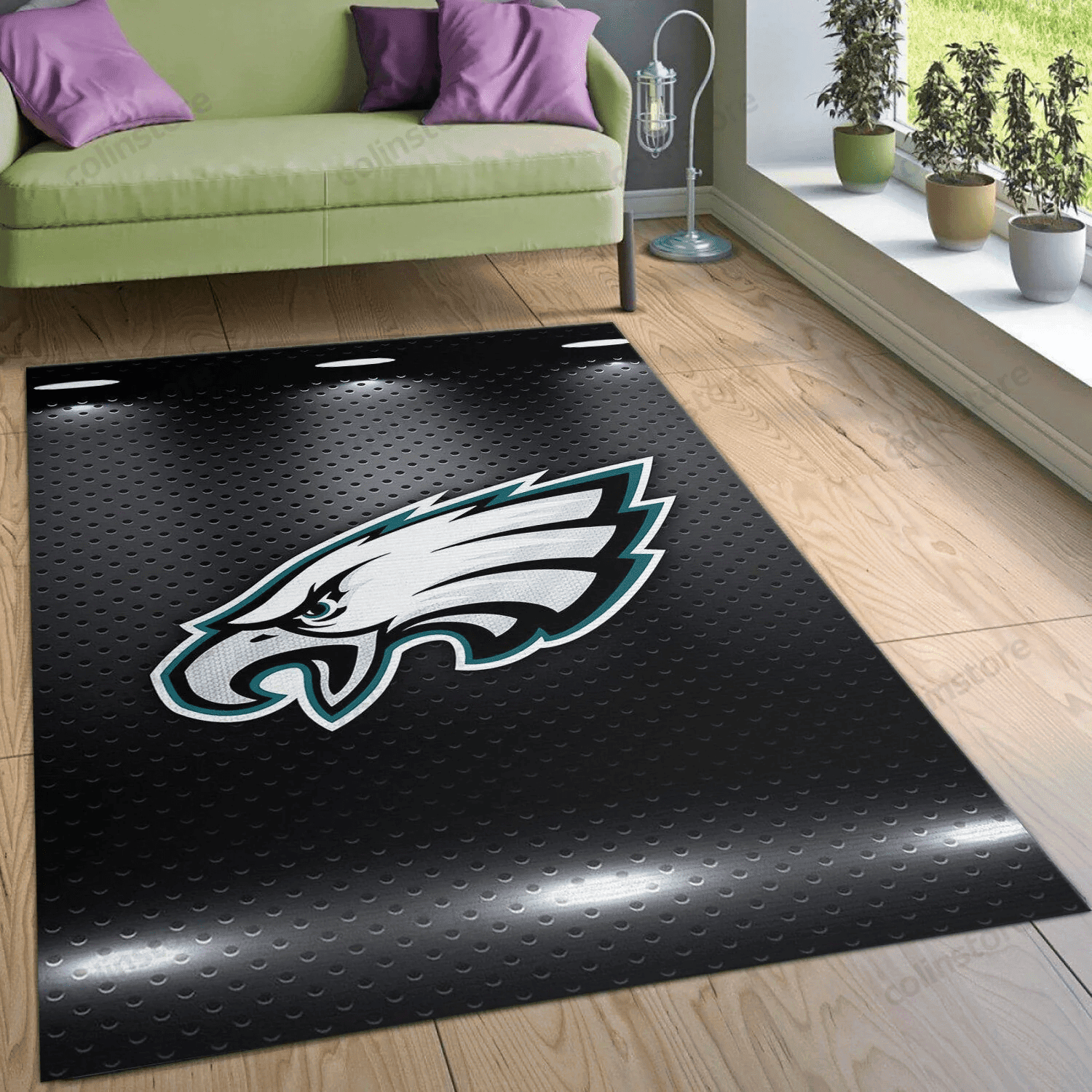Philadelphia Eagles Rectangle Area Rug – Full Print Carpet For Living Room & Bedroom Home Decor
