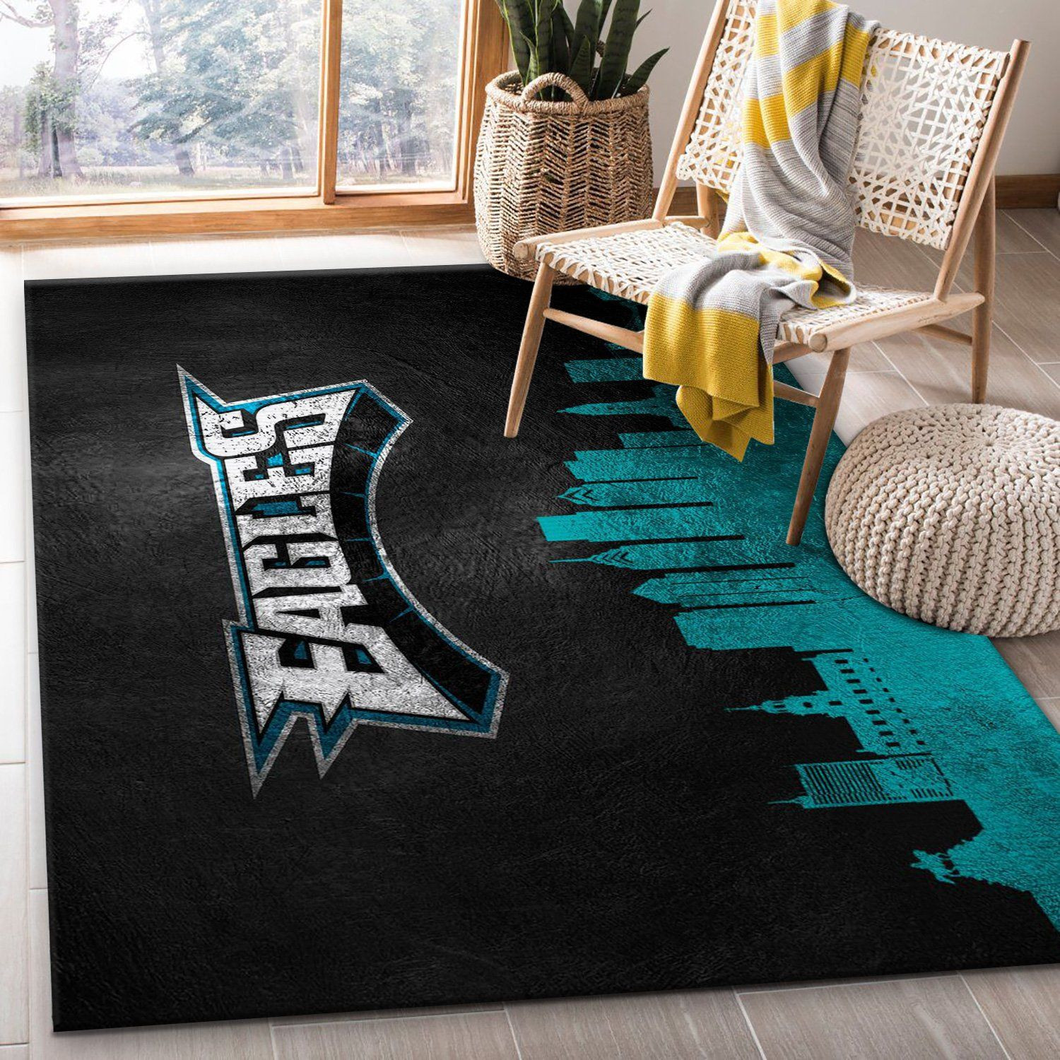 Philadelphia Eagles Rectangle Area Rug – Full Print Carpet For Living Room & Bedroom Home Decor