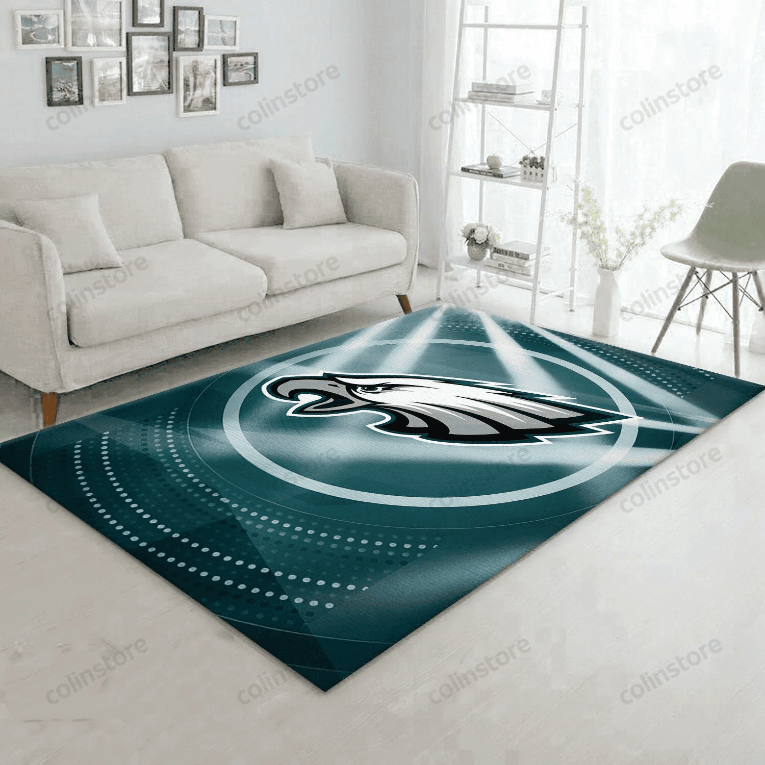 Philadelphia Eagles Rectangle Area Rug – Full Print Carpet For Living Room & Bedroom Home Decor