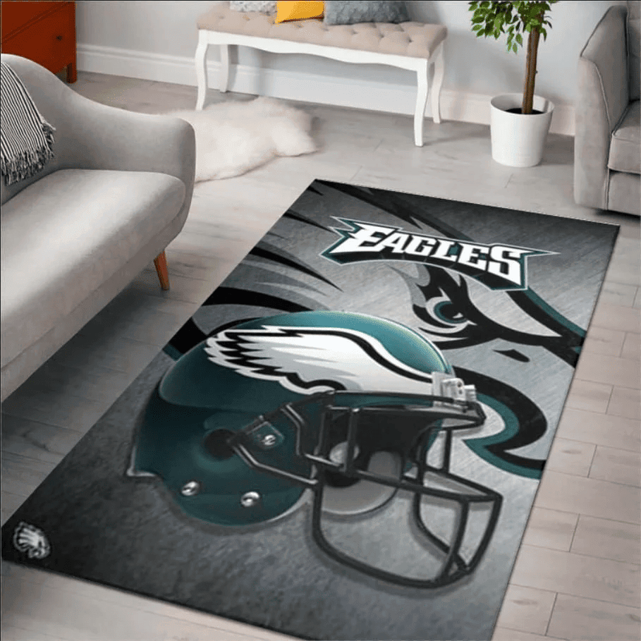 Philadelphia Eagles Rectangle Area Rug – Full Print Carpet For Living Room & Bedroom Home Decor