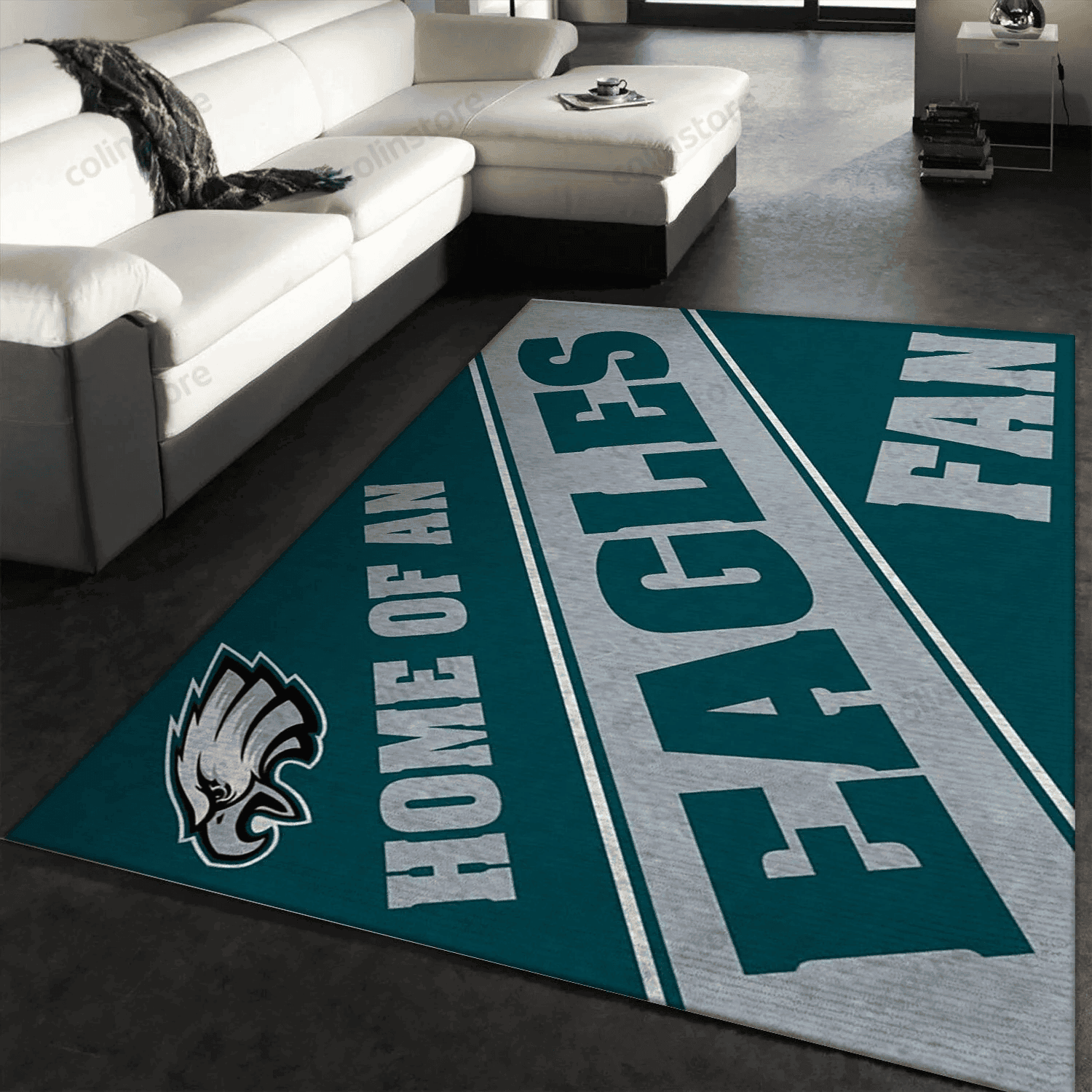 Philadelphia Eagles Team Rectangle Area Rug – Full Print Carpet For Living Room & Bedroom Home Decor