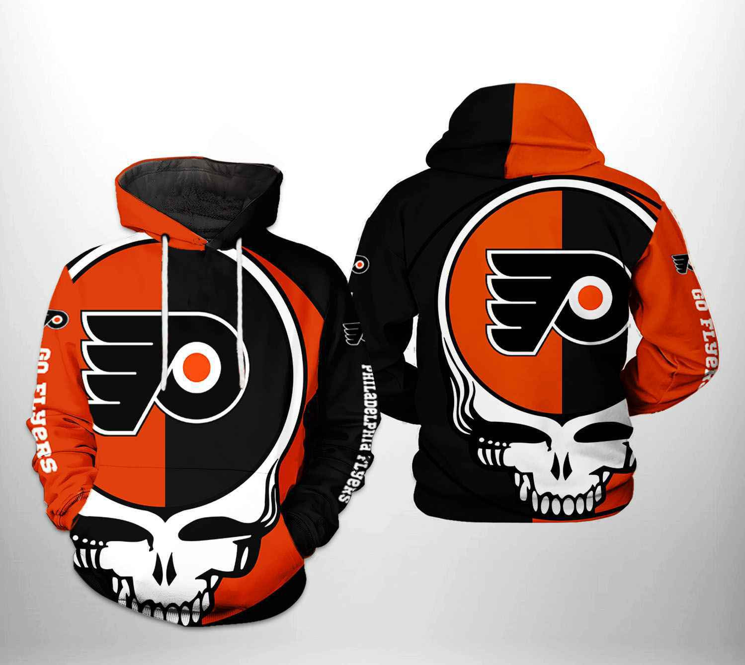 Philadelphia Flyers NHL Grateful Dead 3D All Over Print Hoodie & Zip Hoodie