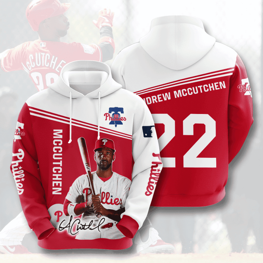 Philadelphia Phillies Andrew Mccutchen 3D All Over Print Hoodie & Zip Hoodie