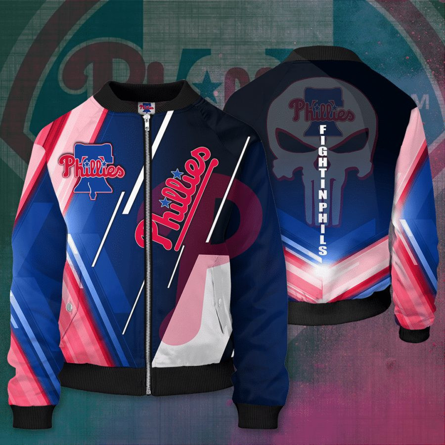 Philadelphia Phillies Bomber Jacket | MLB Team Jacket for Men & Women | Baseball Fan Gift