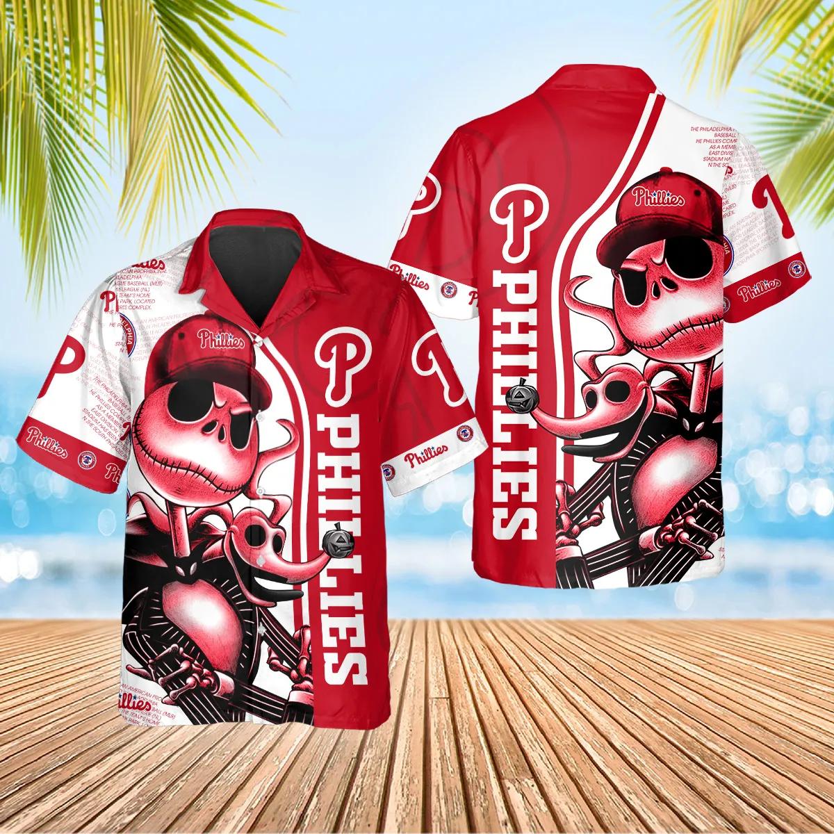 Philadelphia Phillies Halloween Spooktacular Aloha Hawaiian Shirt for Men & Women